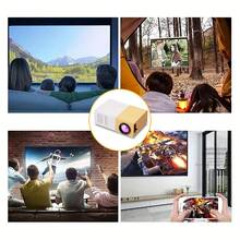 LIPETY Mini-Projektor, Film- und Videoprojektor, tragbarer 1080P HD-Projektor, kompatibel mit USB/TF-Karte, Must-haves für die Wohnung, technische Gadgets, Mini-Fernseher, coole Weihnachtsgeschenke für Frauen und Männer - Gelblich-weiß - Übersicht 6
