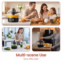 SUPERLEX Citrus Juicer With Dual Rotation 50W 550ML Juice Container Pulp Filter Easy Clean Design Quiet Operation For Home And Small Commercial Use - Black - View 8