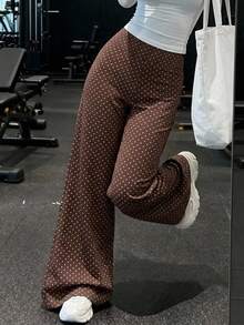 High-Waist Wide Leg Pants, Summer Tummy Control Non-See-Through Yoga Casual Pants Sports - Multicolor - View 7
