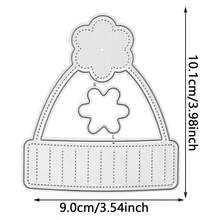 Winter Hat Metal Cutting Die, Suitable For DIY Scrapbooking Decoration Craft Die Cutting Embossing Card Making Template Scrapbook And Craft Photo Album Decoration Embossing - LG26-8480 - View 3