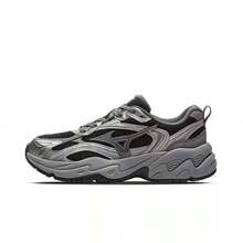Mizuno 新款中性 Trainer 2K V2 復古運動鞋，輕量厚底休閒運動鞋 - 黑灰色 - 查看 5