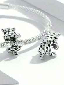 1pc Cute Exquisite Fox, Leopard, Mouse, Pony AnimalSeries Beaded Pendant, Suitable For Handmade DIYBracelet Necklace - Multicolor - View 1