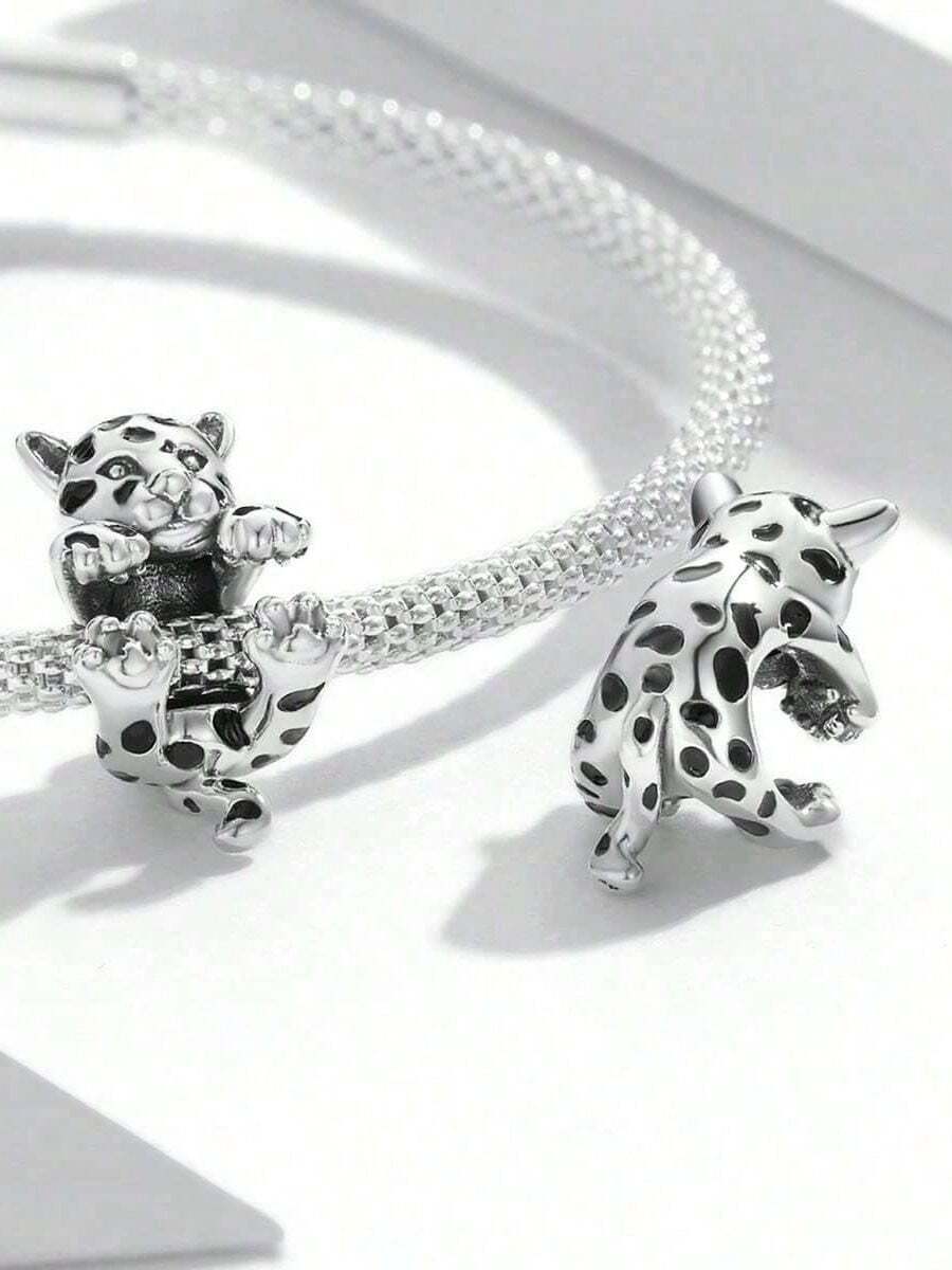 1pc Cute Exquisite Fox, Leopard, Mouse, Pony AnimalSeries Beaded Pendant, Suitable For Handmade DIYBracelet Necklace - Multicolor - View 1