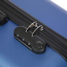 YONSLY 3‑Piece Suitcase Set 20/24/28 Inches With 4 Wheels 360° Combination Lock Soft Rubber Handle Lightweight Travel Suitcase For Vacation - Deep Blue - View 5