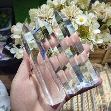 CrystalHola 1pc Synthetic White Melted Quartz Column-An Ideal Piece For Interior Decor, A Perfect Gift For Friends And Family For Christmas, Halloween - Multicolor - View 2