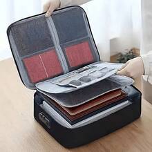 Túi laptop/cặp táp thời trang (có khóa số 3 chữ số và lớp lót); Túi đựng laptop và tài liệu (hộp đựng tài liệu cầm tay có tay cầm); Phù hợp dùng làm túi xách, bao đựng laptop hoặc cặp táp - xám - Xem 8