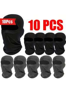 10pcs/6pcs/1pc Masker Wajah Ski Pria, Masker Pelindung Wajah Penuh Musim Dingin, Balaclava Pelindung UV, Cocok untuk Pria dan Wanita Bersepeda di Luar Ruangan - A - View 15