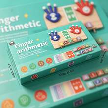 Wooden Finger Arithmetic Board With Felt Hands, Number Blocks And Flash Cards, Addition And Subtraction Math Toy For Kids - Multicolor - View 11