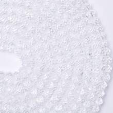 手工珠飾用扁圓玻璃珠 8mm/6mm/4mm (60/80/115顆) 可重複使用散珠 DIY 手作配件，亮面藍綠色 - 白色 - 查看 3