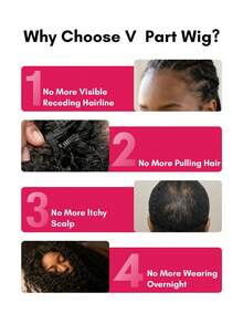 2-In-1 Straight To Curly InvisiBlend™ V-Shaped Hair Piece Wig, Natural Blending, Two Styles In One, Suitable For Beginners, Glue-Free Wear, Fits All Head Sizes, 100% Human Hair, Transparent Lace, Dyeable, Unice Wig - SNatural - View 4
