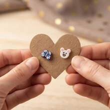 Creative Mariu 100 Heart-Shaped Earring Display Cards, 4x4cm - Kraft - View 9