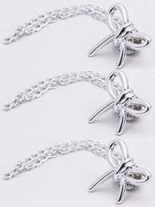 1/3/5pcs Multi-Functional Plastic & Metal Clothing And Trouser Leg Clips, Star-Shaped, Heart-Shaped, And Bow-Knot Faux Pearl Design, Non-Slip Pant Length Adjuster, Prevents Trouser Legs From Dragging On The Ground, Suitable For Jeans, - Multicolor - View 27