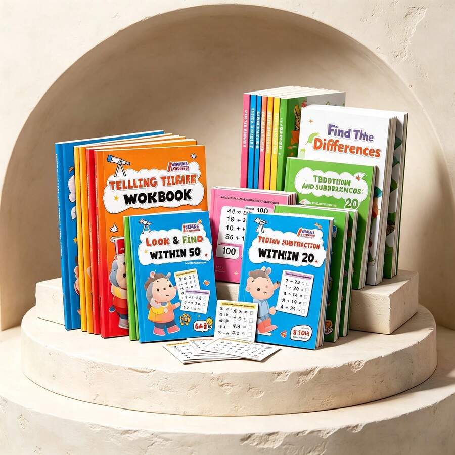 1 buah Buku Aktivitas Edukatif, Mainan Puzzle Pendidikan Dini | Cocok untuk Anak-anak, Hadiah Mainan Edukatif untuk Pengembangan Literasi Awal, Ilustrasi Menarik, Bahan Kertas Tahan Lama