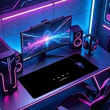 Loading Text Mouse Pad Black Gaming Desk Mat Extended XL MousePad Office Desk Accessories Multicolor Non-Slip Stitched Edge Computer Mat For Desk 35.4x15.7 Inches Rubber Base Laptop Keyboard Pad For Home Office & Gamers,Durable And Spill-Resistant - View 4