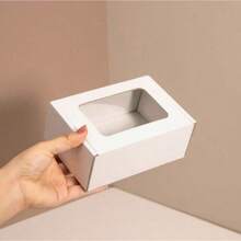 10pcs White Window Paper Box, Visible Window Express Packaging Box, Packing Material, Packaging Box, Gift Box, Corrugated Cardboard Box, Express Box, Packing Box, Airplane Box, Corrugated Paper Box, Postal Cardboard Box - Multicolor - View 12