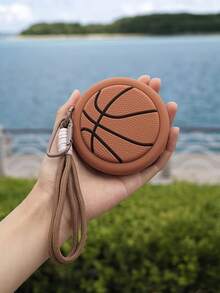 2026 Sports Style Football Coin Purse Keychain, Popular Usa/Canada/Mexico Basketball Earphone Storage Bag, Portable Pendant Coin Purse - Multicolor - View 3