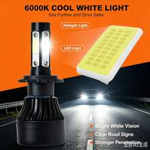 Heyword 2pcs/Pack New Car LED Headlights 4-Sided H4 H7 H11 9005 HB3 9006 HB4 H13 - 2pcs - View 7