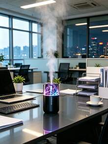 Realistic Volcano Lava Mini Small Humidifier, Seven-Color Ambient Light, Car Aromatherapy Mist Diffuser, Suitable For Bedroom, Living Room, Office, Increase Air Humidity, Relieve Indoor Dryness, Holiday Party, Perfect Holiday And Birthday Gift Choice - Multicolor - View 6