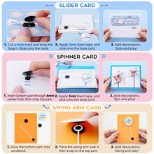 50 Pairs Snap'n Slides For Making Slider Card Spinner Swing Arm Cards; Round Interlocking Disks Easy Interactive Elements Snap And Spin - B - View 7