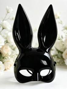 1 buah/2 buah Topeng Kelinci Wanita Hitam & Putih, Cocok untuk Pesta Kostum Klub Malam, Perlengkapan Kostum Pesta Halloween - MultiWarna - View 4