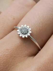 1pc Beautiful Ring For Women, Wedding Engagement Party Jewelry, Valentine's Day Gift - Silver - View 9