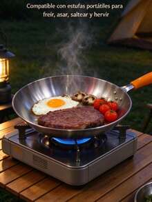30 Cm Titanium Alloy Wok, Non-Stick, Kitchen Pan With Heat-Resistant Orange Handle - View 3
