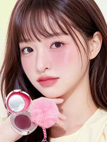 Eunarz 亮澤唇頰膏－可愛毛球吊飾版｜限量版彩色護唇膏 - #LCB05 Rosy Mist - 查看 4