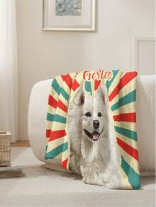 1pc Customized Photo Blanket, Personalized Flannel Blanket With Photo And Text, Office Nap Blanket, Comfortable Blanket, Mother's Day, Father's Day Gift For Parents, Bedding Blanket, Bed Customized Blanket, Customized Text Blanket, Personalized Home Blanket - Multicolor - View 7