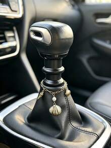 1pc Beach Style Seashell & Pearl Car Gear Shift Knob Decor Chain, Auto Interior Gear Lever Ornament - A - View 5