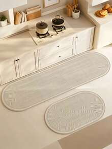 1pc Silicone Algae Line Pattern Mat, Simple Lines, Ins Style, Modern Minimalist Design, Quick Absorbent, Anti-Bacterial & Mildew, Waterproof & Stain Resistant, Kitchen Carpet, Kitchen Mat, Kitchen Rug, Doormat, Small Rug, Carpet, Runner Rug, Floor Mat, Home Decor, Area Rug, Outdoor Mat, Home Decor, Area Carpet - Multicolor - View 2