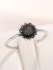 1pc Beautiful Ring For Women, Wedding Engagement Party Jewelry, Valentine's Day Gift - Silver - View 3