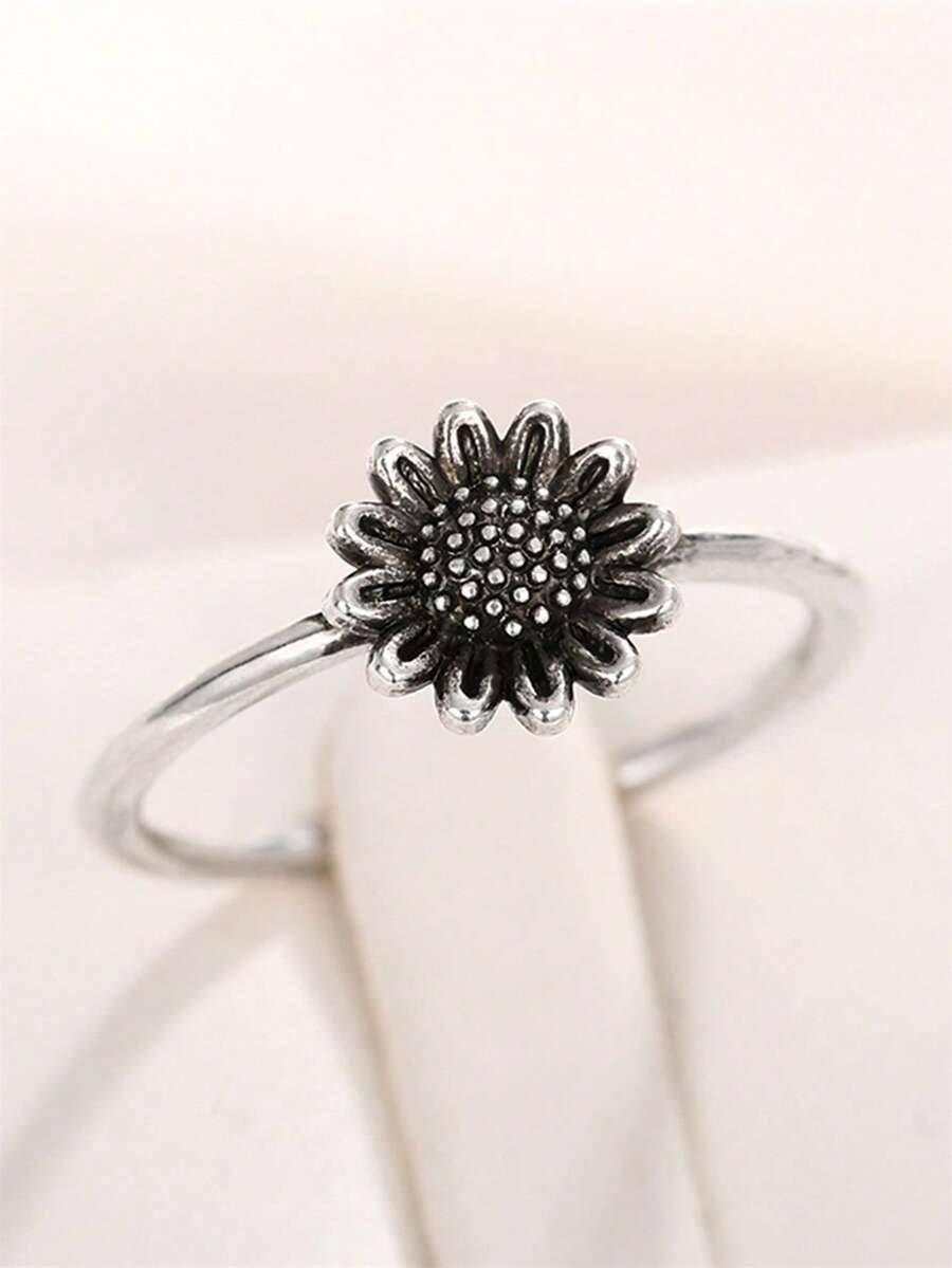 1pc Beautiful Ring For Women, Wedding Engagement Party Jewelry, Valentine's Day Gift - Silver - View 1