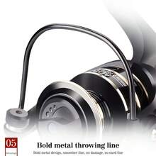 New AC2000-6000 Metal Spherical Handle Spinning Reel, 5.2:1 Metal Spool, Max Drag 12KG - Multicolor - View 4