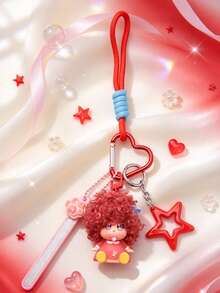 Cartoon Fluffy Pacifier Doll Keychain Pendant, 3D Figurine Design With Eye-Catching Personalized, Delicate Texture And Sturdy Craftsmanship, Resistant To Paint Peeling And Breaking, Comes With Key Ring For Easy Hanging, Suitable As Car Key Charm, Backpack/School Bag Pendant, Handbag Decoration, Daily Outfit Accessory, Best Friend Gift, Holiday Souvenir, Promotional Giveaway, Cute Internet Celebrity Creative Accessory - Multicolor - View 9