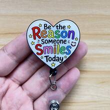 Retractable D Card Holder Reel With Cute Cartoon Design, Nurse Hospital Badge Holder Office Lanyard 1pc - X967 - View 2