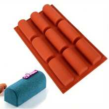 9-Cavity Square Protein Bar Mold, Non-Stick Cavity, Suitable For Chocolate Cake Mousse, Ganache, Protein Powder Bars, Cubes, Easy Release, Ideal For Bakeries And Commercial Use - Multicolor - View 11