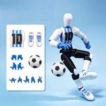 1pc Articulated Sports Action Figure, Poseable Athlete Model With Flexible Joints & Multi-Sport Accessories, Random Style, Desktop Display Collectible, Birthday Gift, Christmas Gift, Holiday Gift Choice - Multicolor - View 13