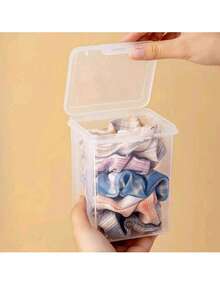 Portable Hair Accessory Storage Box, Desktop Organizer, Suitable For Storing Hair Clips, Hair Ties, Safety Pins, Erasers And Other Small Items. - Clear - View 6