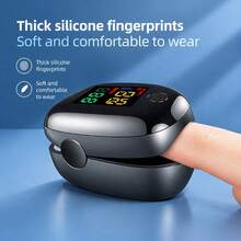 1pc Portable Finger Pulse Oximeter, Blood Oxygen Saturation Monitor, Heart Rate Monitor (Battery Not Included), Christmas, Halloween, Thanksgiving Gift - Black - View 4
