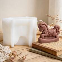 3D Rocking Horse Silicone Candle Mold Vintage Carousel Horse Shape Scented Candle Making Mould DIY Handmade Soap Epoxy Resin Casting Home Table Decor Art Craft Gift Supplies - Mold - View 6