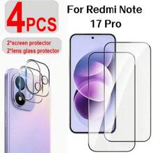 4 قطع (2+2)، متوافق مع Redmi Note 17/17 Pro/13 Pro+/14 Pro/14 Pro 4G/14 Pro 5G/14 Pro+/15 4G/15 5G/15 Pro 4G/15 Pro 5G/15 Pro+/14 4G/14 5G/15 Pro، 2 قطعة واقي شاشة زجاجي مقسى عالي الدقة منحني + 2 قطعة واقي عدسة زجاجي مقسى شفاف عالي الدقة، واقي شاشة زجاجي مقسى بتغطية كاملة مع غراء الحافة، فيلم مقاوم للخدش، حماية الهاتف، وضوح عالي، سطح ناعم، مادة مقاومة للكسر، زجاج متين، درع شاشة الهاتف، محب التكنولوجيا، واقي الشاشة، واقي العدسة - شفاف - مشاهدة 10