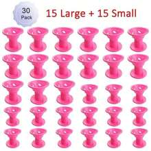 30pcs Heatless Hair Curler Set, Silicone Bell-Shaped Curling Tools, Simple DIY Hair Curling For All Hair Types, Women's Home Hair Styling Accessories - Multicolor - View 13