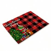 The Grinch The The 1Pc Christmas Desktop Decoration, Multiple Options For Christmas Tablecloth Decoration, Cartoon Printed Tablecloths, Home Kitchen Holiday Party Desktop Decoration - Multicolor - View 5