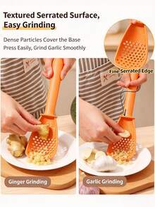 1/2/3pcs 7-In-1 Multifunctional Kitchen Tools - Garlic Press, Egg White Whisk & Egg Yolk Separator, Potato Masher With Strainer & Scraper | Space-Saving Baking, Salad Prep Kitchen Gadgets (Dishwasher ) Halloween, Christmas Gift, Summer Camp Cookware - Multicolor - View 5