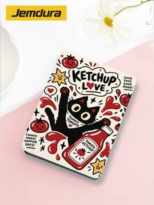 Jemdura 1件精緻平板保護殼，可愛黑貓與番茄圖案印花，適用 Kindle NK 11/Ko-Bo/Kindle Youth Edition/Kindle Paperwhite 5，Kindle 2024 保護殼/平板三折支架保護殼，具備自動喚醒/睡眠功能，輕巧便攜，完美貼合保護您的閱讀設備，適合送給孩子/家人的禮物 - 彩色 - 查看 14