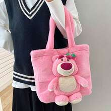 Disney Cartoon Doll Cute Girl Sweet Shoulder Bag Large Capacity Plush Doll Handbag - Multicolor - View 7