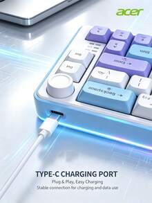 Acer OKR289, Wireless Membrane Keyboard, Triple-Mode Connection, Slim And Silent, Universal For Office, Home, Laptop, And Desktop - View 4