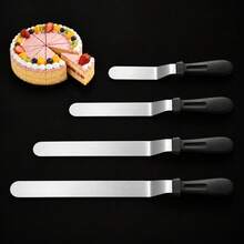 1pc, Frosting Scraper, 6/8/10/12 Inch Angled Frosting Scraper, Stainless Steel Palette Knife, Curved Offset Blade Professional Frosting Scraper, For Cake Decoration, Baking, Kitchen, Kitchen Accessories, Stainless Steel Material, Can Directly Contact Food. Multiple Size Designs, Meet Different Needs For Precise Control And Smooth Finishing. Dishwasher , Suitable For Mother's Day, Easter Gifts, Home Parties, Afternoon Tea Parties - - - View 2