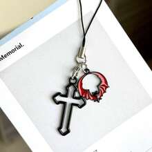 1/2pcs Cross & Skull Phone Lanyard Charm, Universal For Smartphones - Multicolor - View 3