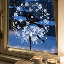 1Pc Static Window Cling, Ballerina Butterfly Winter Christmas Window Sticker,Removable Reusable Glass Decal For Kids Girls Room Home Holiday Decor - Multicolor - View 2